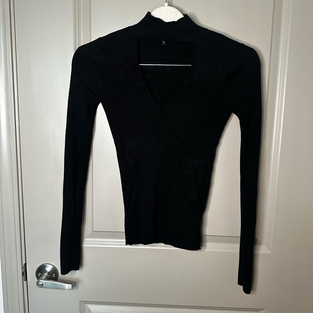EXPRESS Keyhole Mock Knit Neck Sweater